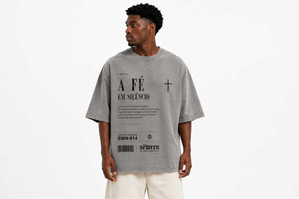 Oversized Rei Estonada Cinza