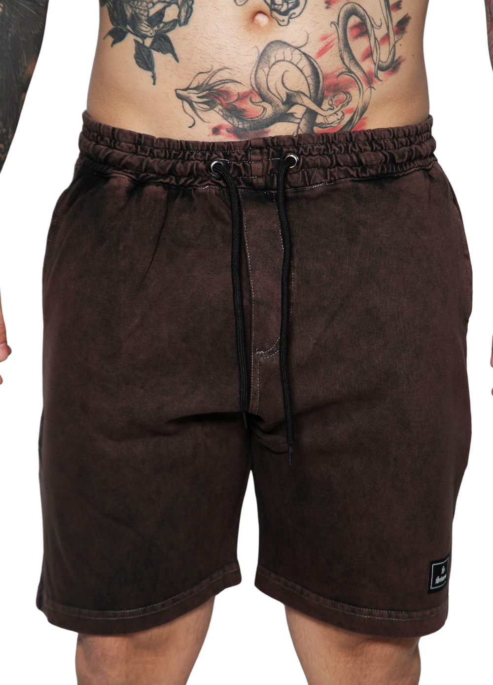 SHORTS MALHÃO ESTONADO MARROM