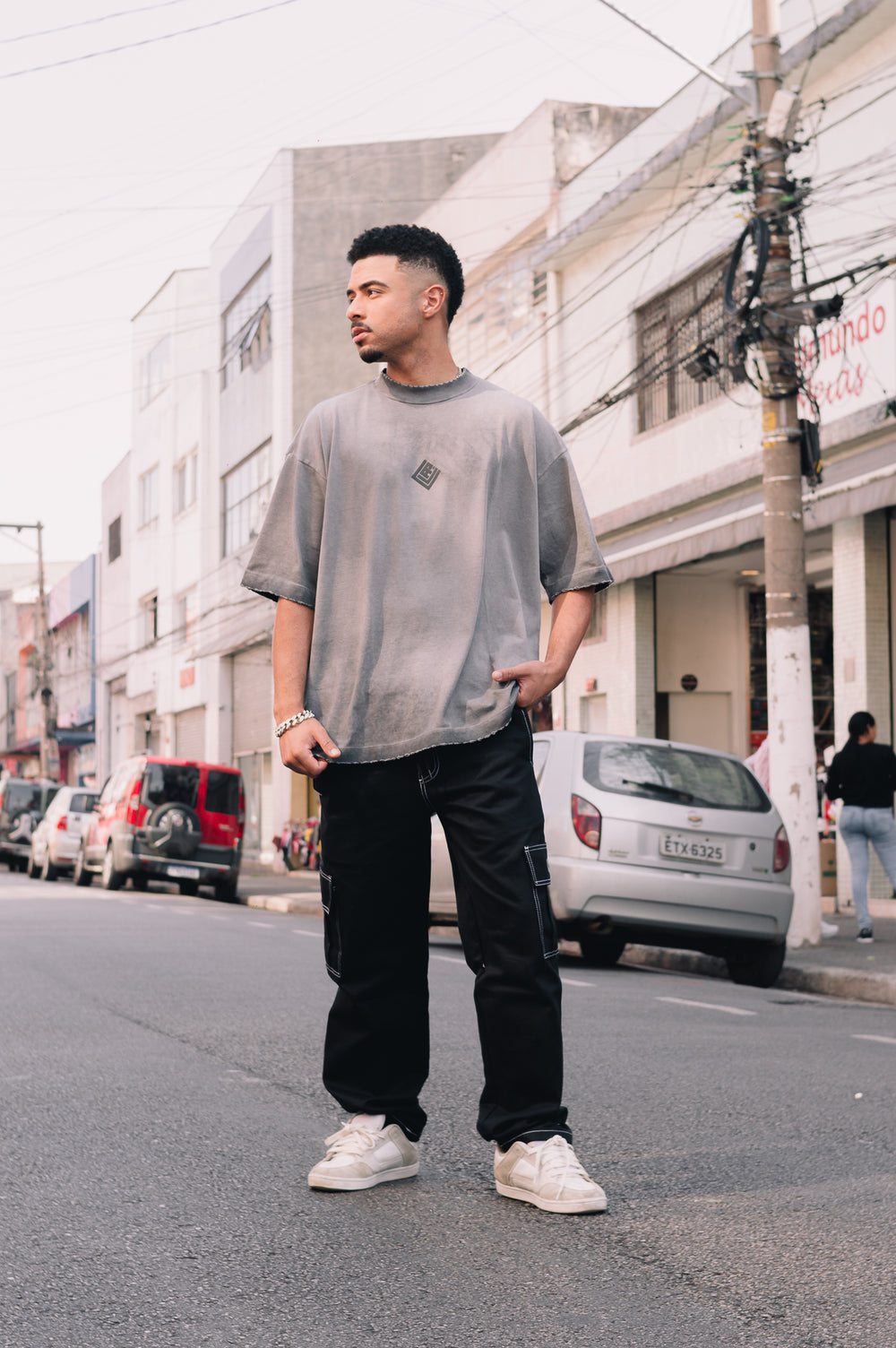 Camiseta Oversized Estonada Logo Peito