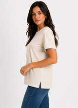 T-SHIRT FEMININA MALHÃO