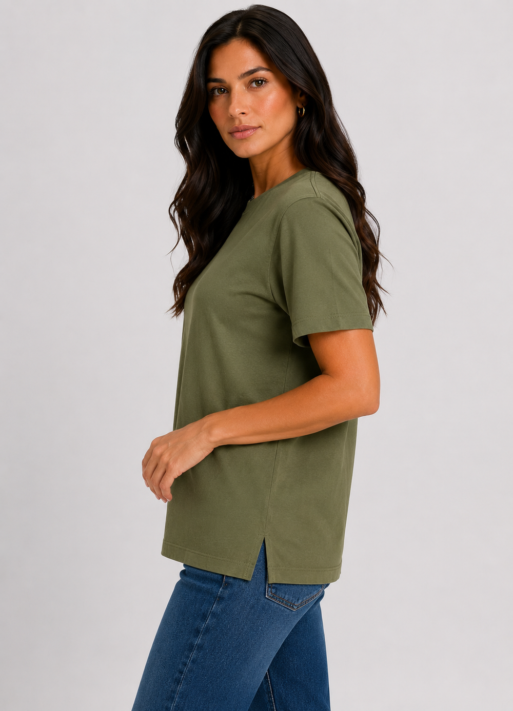 T-SHIRT FEMININA MALHÃO