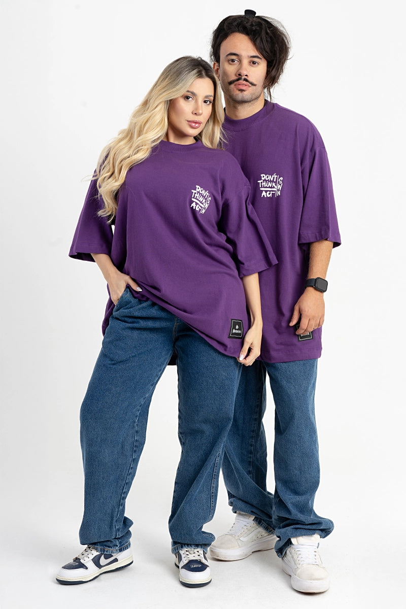 Camiseta Oversized DON'T THINK ACT