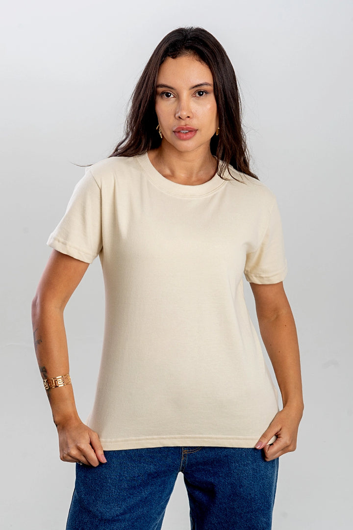 T-SHIRT FEMININA MALHÃO