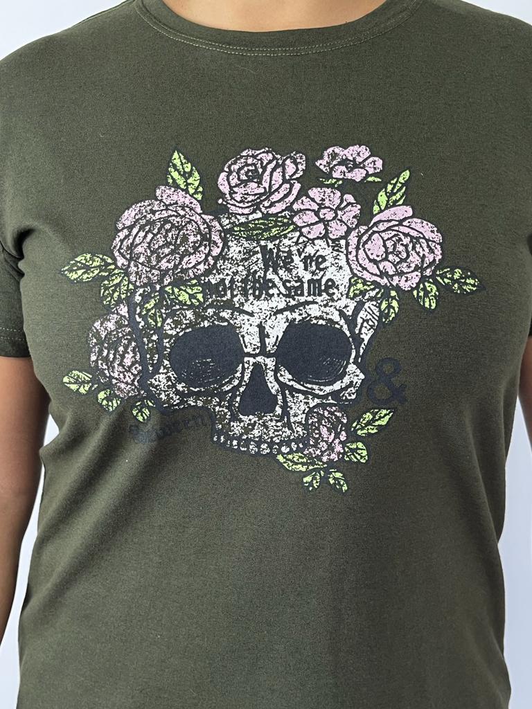 Blusinha Caveira Floral