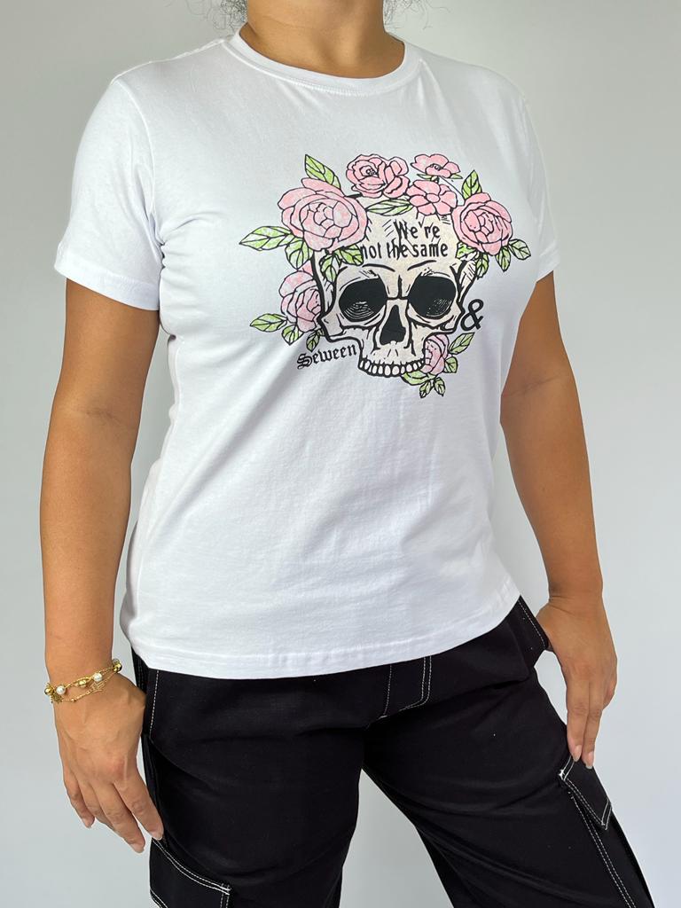 Blusinha Caveira Floral