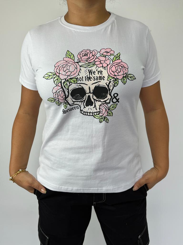 Blusinha Caveira Floral