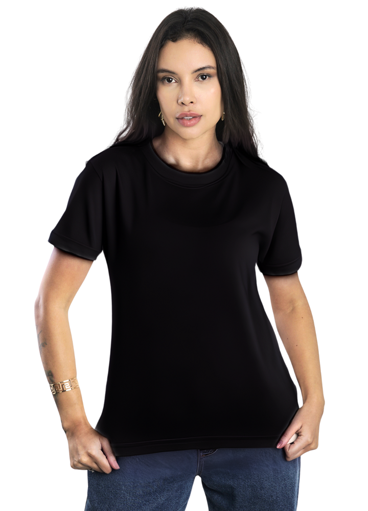 T-SHIRT FEMININA MALHÃO