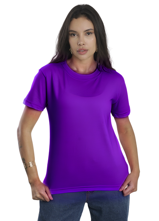 T-SHIRT FEMININA MALHÃO