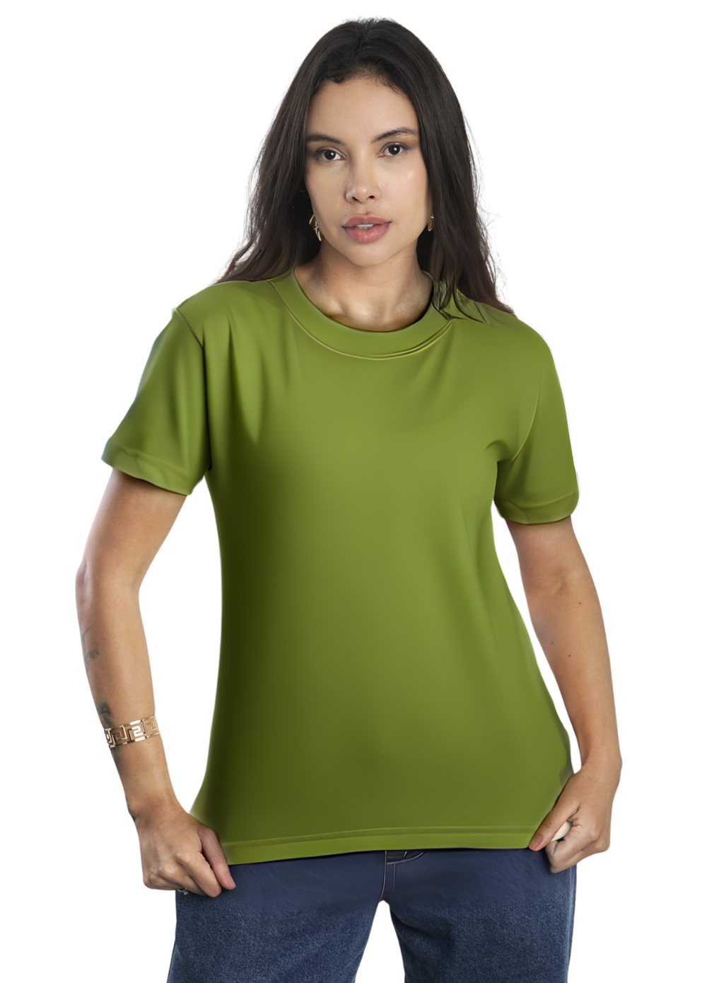 T-SHIRT FEMININA MALHÃO